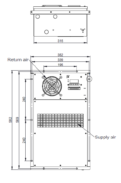Тип комуникационный протокол шкафа AC110V 60Hz 600W кондиционера MODBUS-RTU, дисплей СИД