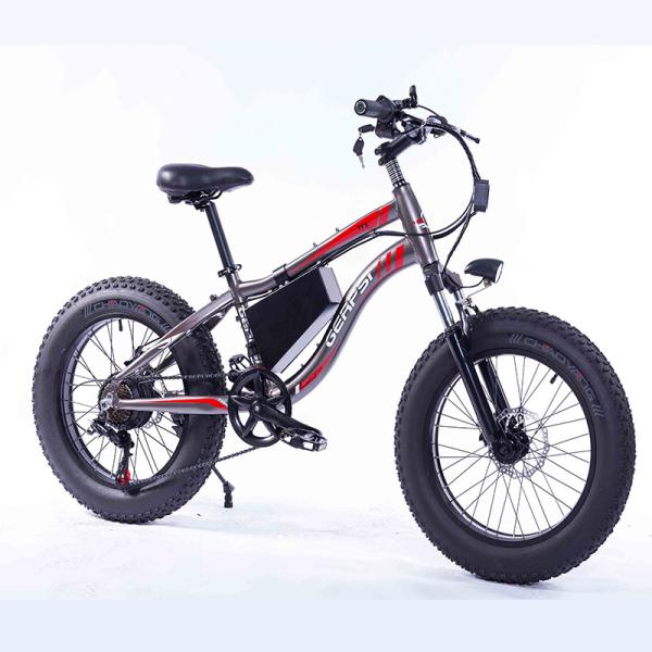 7 Speed Fat Tires Electric Bike 36V 10Ah Removable Lithium Ion Battery 350W Motor