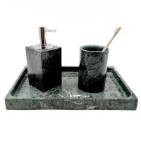 Conjunto de baño de piedra verde Pradas Verde Sostenible con tamaño personalizado
