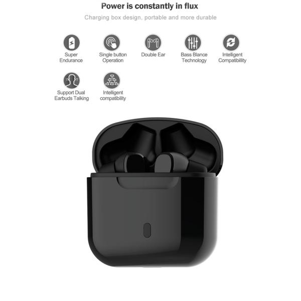 LED Display Water Resistant Wireless Earbuds Ipx4 Earphones 4h