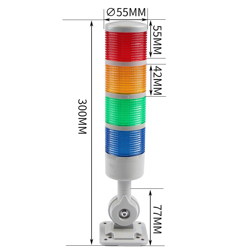HY Series Professional Lighting 4-Layer LED Sound Light Alarm Machine Tool Failure Indicator Red Yellow Green Blue Multi-Colors
