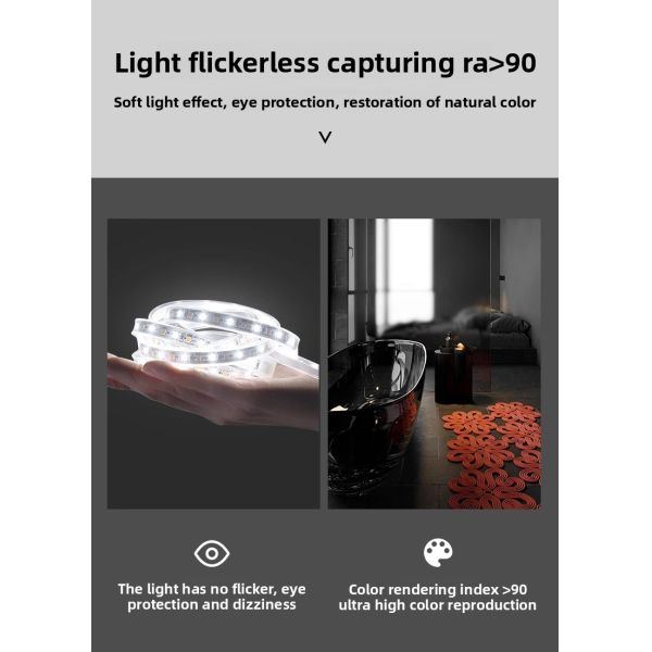 Luxury LED Bath Mirror with Modern Premium Design Touch Switch Rectangular & Round-Edged for Hotels Elegant Apartments Villas