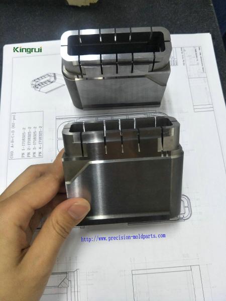 Precision 1.2343 Steel Injection Mold Components Cavity Inserts With Cavity No Text Mark