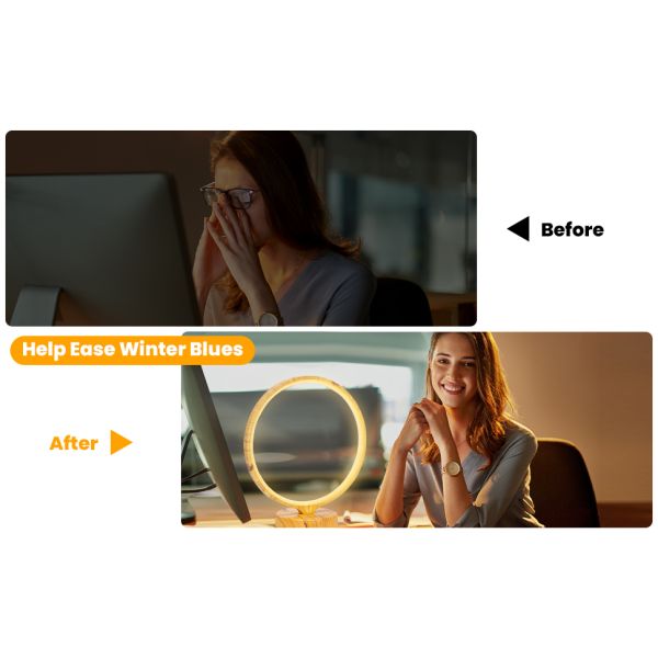 Remote Control Daglicht Lamp 10000 Lux Round Sad Lamp Customizable