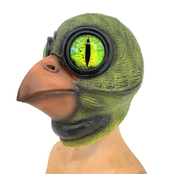 Latex Material Fantasy Mask for Role-Playing and Theatrical Use in One Size Fits Most Design