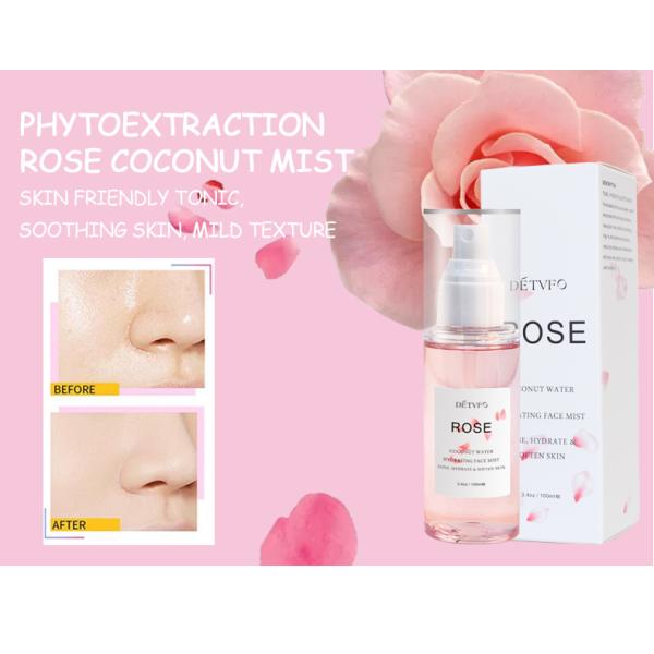 Etiqueta privada Agua de Rosas Agua de Rosas Facial Hidratante Hidratante Spray para el cuidado de la piel Toner para el rostro Agua de Rosa para la cara