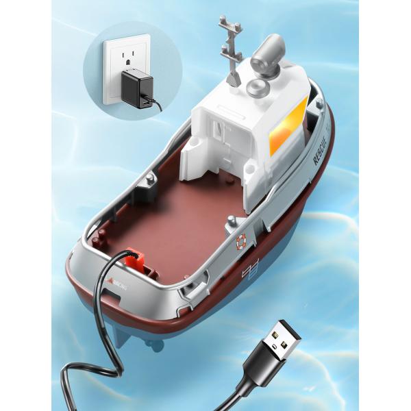 2 CHANNELS Control Channels Remote Control Ship for Kids Electric Charging Toy Ship