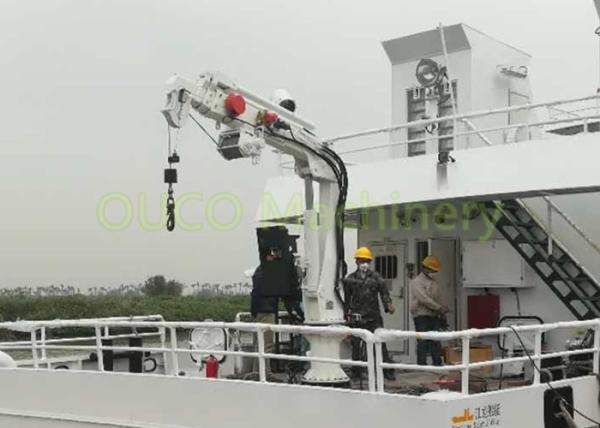 Service Davit Crane Tested On Board Ship Deck Crane With CCS Certificate