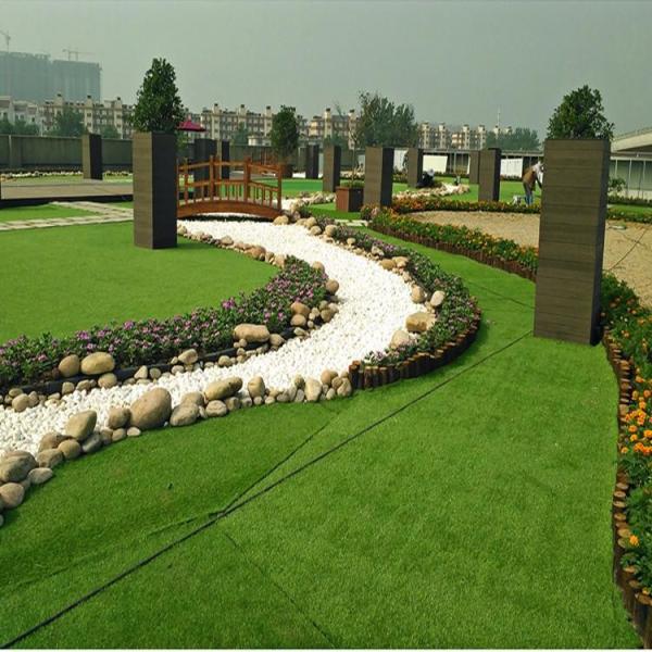 Fire Resistant Artificial Grass Back Garden CE Standard Easy Installation
