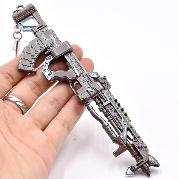 Customers customize popular shooting games Ape x mini metal 16 cm keychain toys mechanical gun models gift