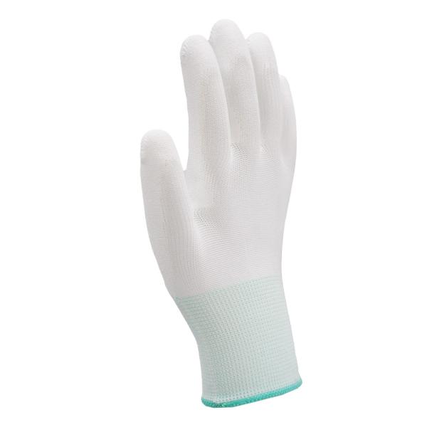 13 Gauge Lightweight Polyester Durable White PU Coated Work Gloves For Assembly Handling