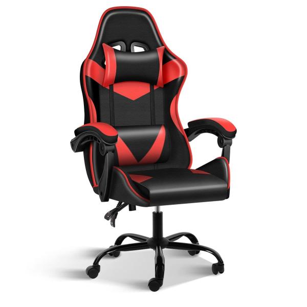 Synthetic Leather Racing Office Computer Video Game Chair Adjustable Swivel 25.3lbs