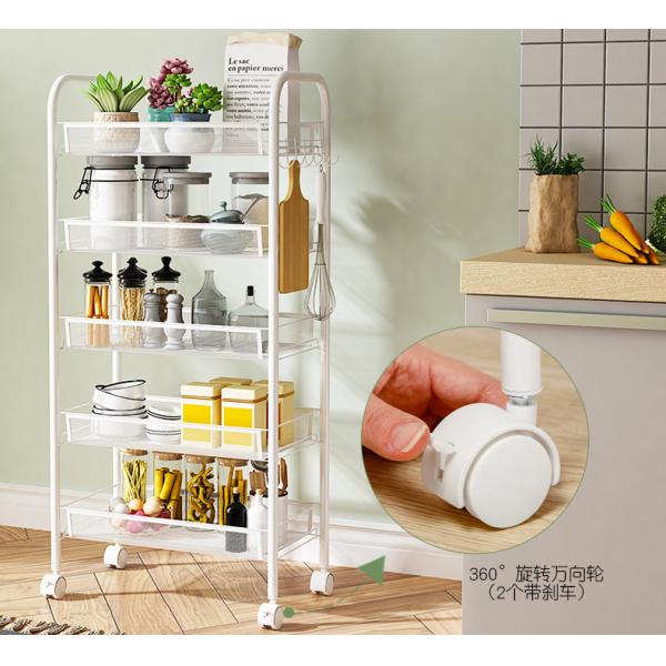 H77cm Five Tier Metal Trolley Cart For Bathroom