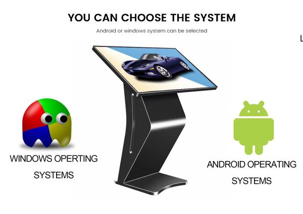 49 Inch Exhibition Hall Interactive Self Service Kiosk Vertical Touch Screen