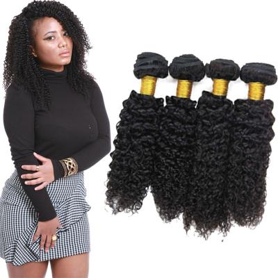 O Weave de trama dobro do cabelo encaracolado de Remy Jerry empacota 24 polegadas nenhum cabelo sintético