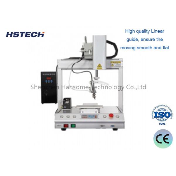 4 Axis Automatic Soldering Robot Hiwin Linear Guide Auto Cleaning Iron Head Alignment