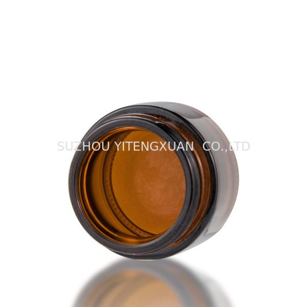 Black Refillable Glass Cream Jars 15g 20g 30g 50g 100g Round Small Amber Glass Jars