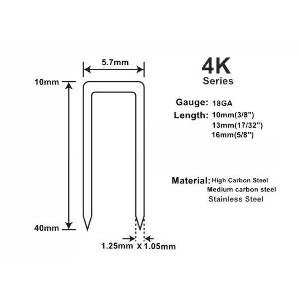 416k / ногти провода металла 410k, стальные штапеля высокуглеродистые