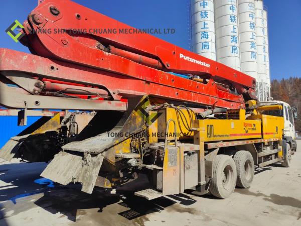 Em 2008 Refabricado Usado Caminhão de Bomba de Betão Putzmeister 38 Meter