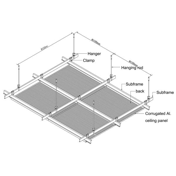 Высокопрочные легкие гофрированные алюминиевые панели для украшения потолков