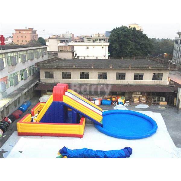 Аквапарк задворк занятности раздувное, раздувное скольжение с бассейном