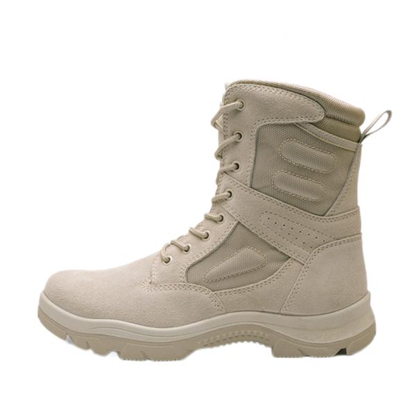 Cowhide Shock Resistant Desert Tactical Boots Anti Skid High Top Oxford Fabric