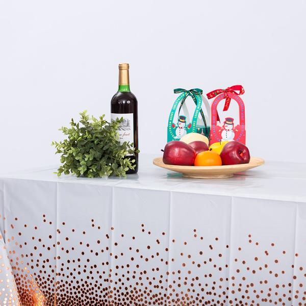 Rectangle CPP White Disposable Tablecloths 8ft Disposable Table Covers