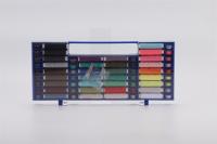 Caja de almacenamiento Kit de 64 colores Poliéster 32 PCS bobinas de hilo de costura y 32 PCS bobinas preenroscadas Color