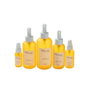 30/ 60/150/200/300ml Amarelo Liso Botão de ombro redondo com bomba branca para