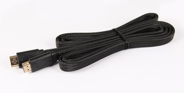 Flat Wire Braid Hdmi Audio Link Cable High Definition Plated Gold Head