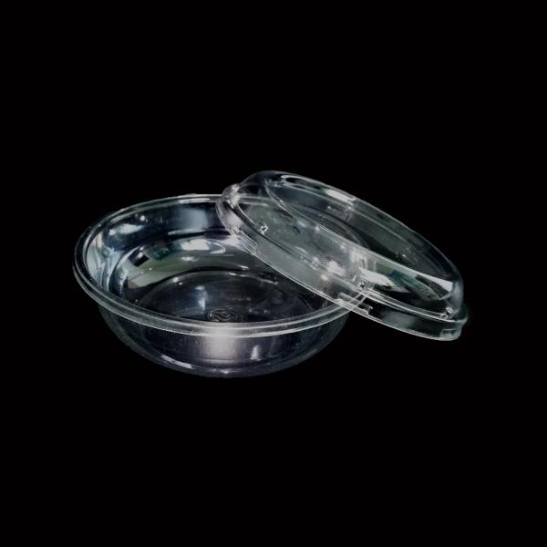 Empacotamento plástico 18cm claro biodegradável da salada do círculo de Tray Containers 7g