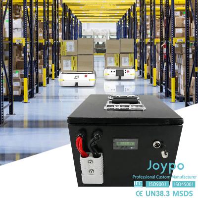 Deep Cycle AGV Lithium Battery 25.6V 24V 100Ah Lithium Iron Phosphate Battery