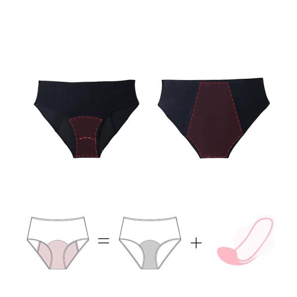 Four Layer Period Panties Underwear Polyester Seamless Mid Waist Plus Size Underwear