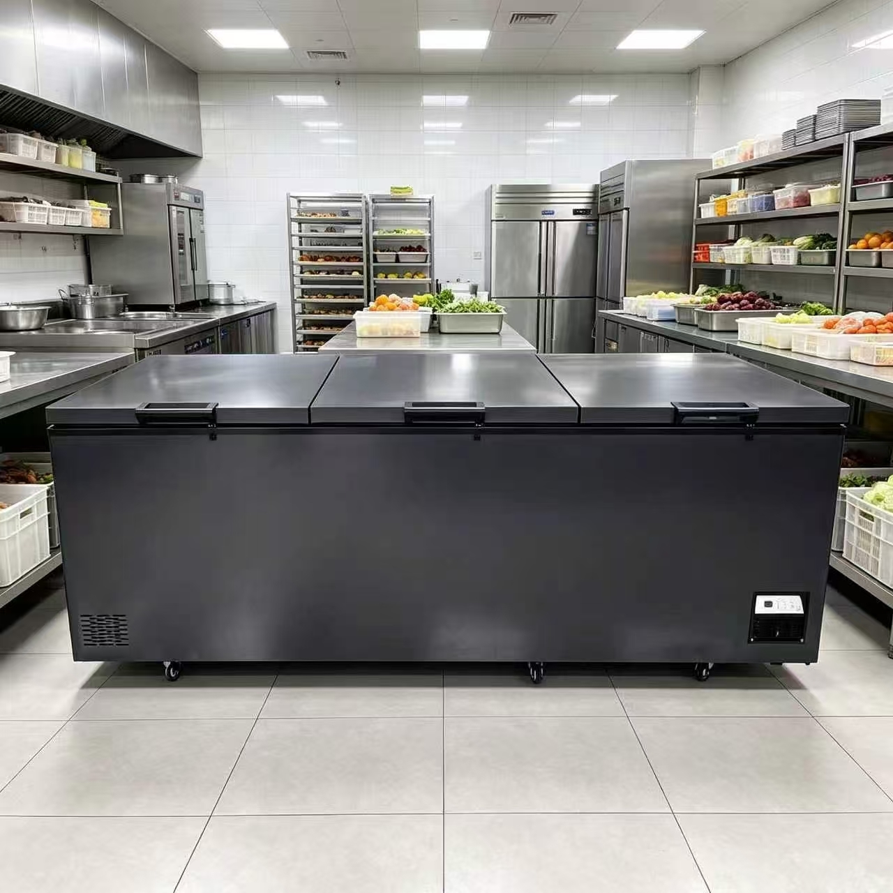 R290a Chest Freezer Refrigerant 1451L 310mm Commercial Deep Freezer