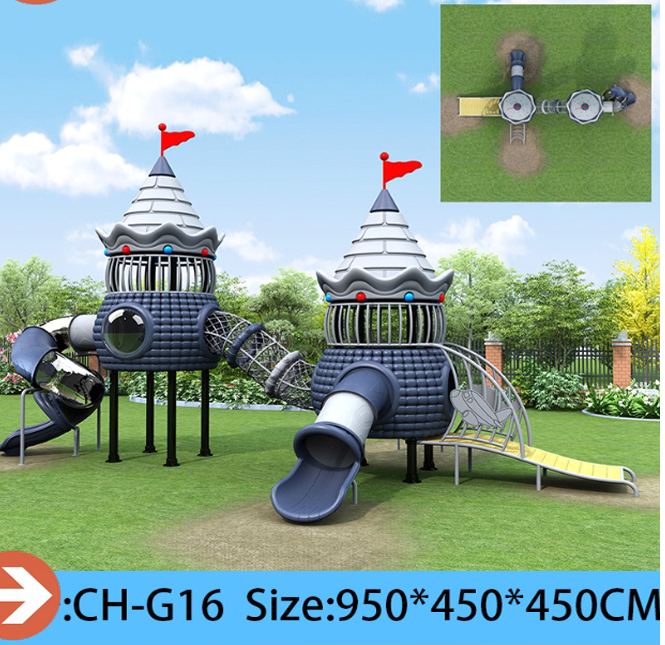 Pumpkin  Robot Theme Large Outdoor Playground Slide  Custom Plastic Combination Slides Climbing Tunnels Adventure Tubes for Parks Kindergartens  Resorts