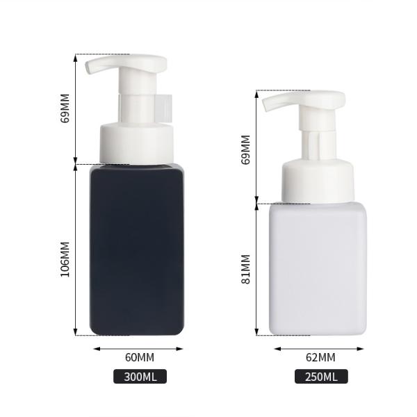500ML Cosmetic Foam Bottle , Eco Friendly Luxury Plastic Foam Dispenser Bottle
