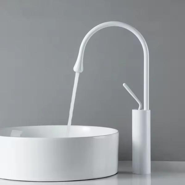 Luxury Single Handle Bathroom Faucet Mixer by Lizhen Hwa Design for Modern Wash Basin