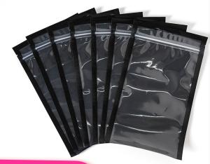 Black Clear Pre Cut Vacuum Sealer Bags Poly Material With Zipper