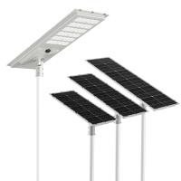 Projecteur solaire LED intégré tout-en-un 180lm/W IP65 avec interface de montage sur poteau, diamètre 60/76mm en option