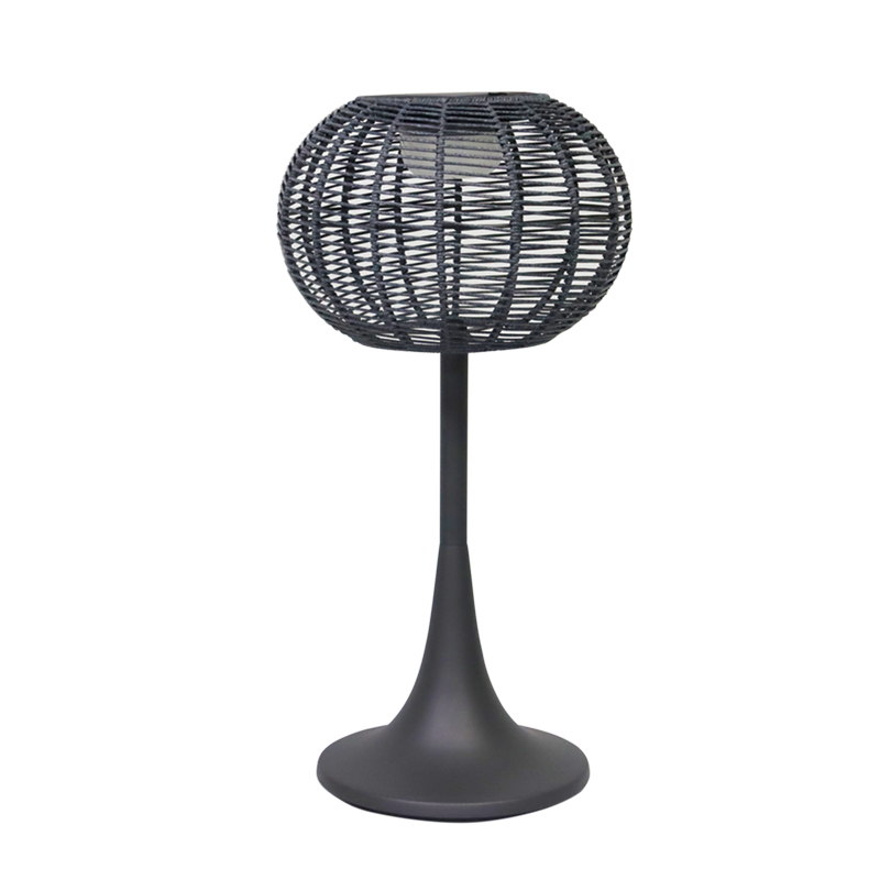 Globe Solar Garden Floor Lamp for Courtyards and Outdoor Lounges