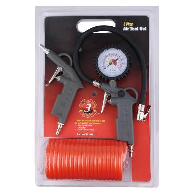 3Pieces Spray Gun KIT Air Inflator Gun W/ Air Dust Gun For Car Inflating And Blow Dust /Fibre