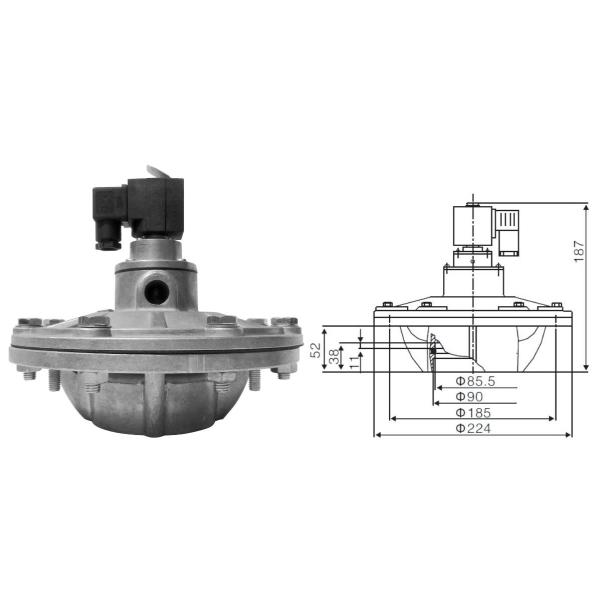 La válvula electromagnética eléctrica de DCF-Y-76S/sumergió la válvula electromagnética de alta presión