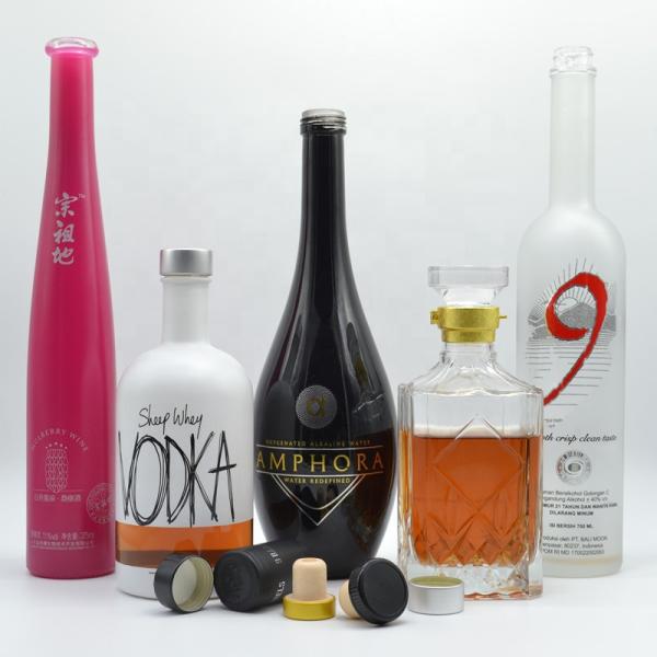 Super Flint Glass Base Material Bottle Bespoke Empty Whiskey Wine Glass Bottle 500/750ml