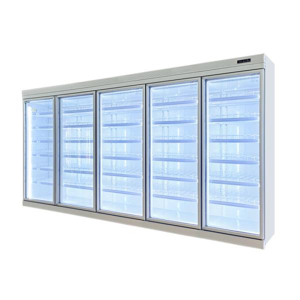 5Door Supermarket Freezer Display White Color Supermarket Frozen Showcase