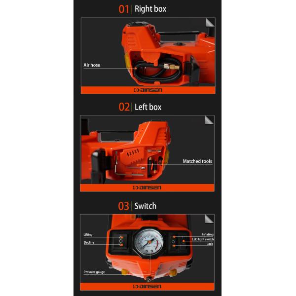 Профессиональный электрический раздувной автомобиль гидравлический поднимает домкратом от фарфора.