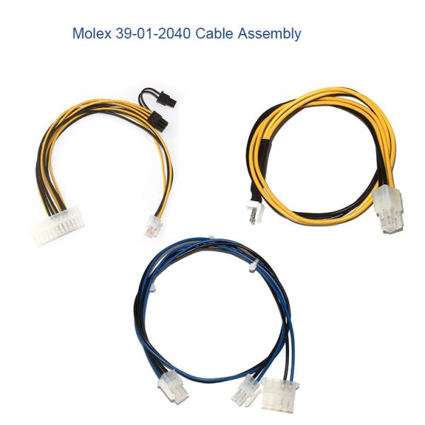 Штепсельная розетка Molex 39-01-2040 расквартировывая изготовленную на заказ проводку провода для электропитания