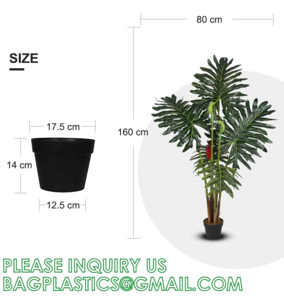 Artificial Plants 15 Inch Artificial Dripping Guanyin Tree Faux Plants Décor Indoor Outdoor,Fake Plastic Plants