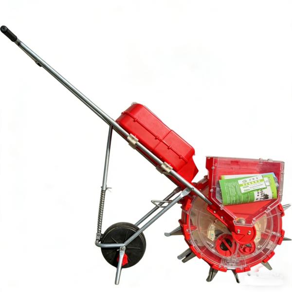 Manual Seeder Hand-Push Planter with Adjustable Depth and Precision Sowing for Multi-Seed Compatibility
