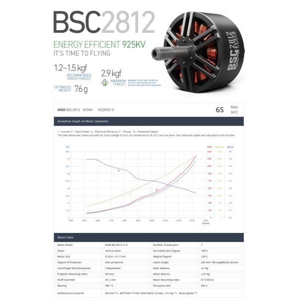 BSC 2812 FPV Бескасочный постоянный двигатель
