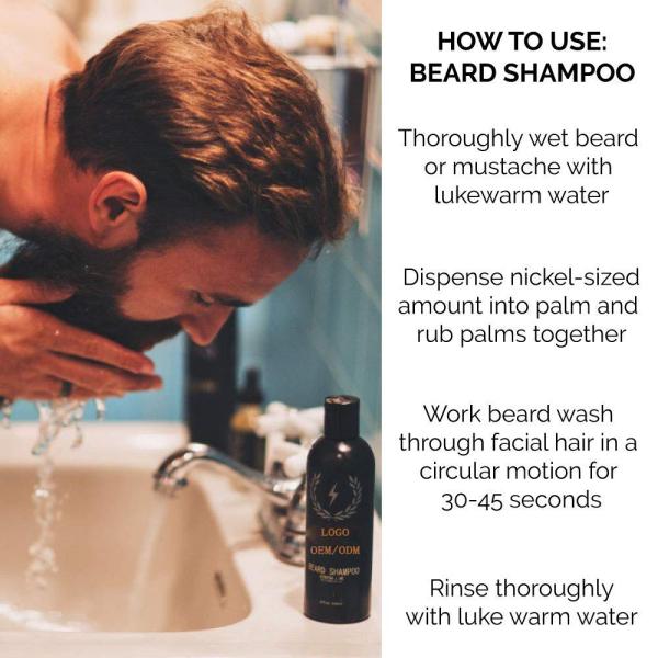 Набор обслуживания бороды МАДС, шампунь бороды и унция сандаловых деревьев 8 мытья жидкая